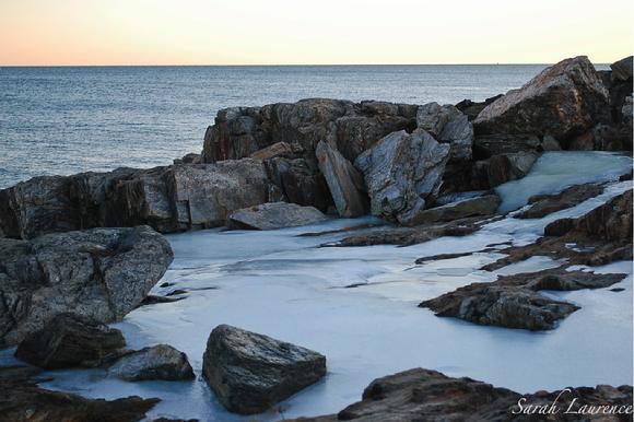 frozen tidal pool bailey island maine photo by sarah laurence
